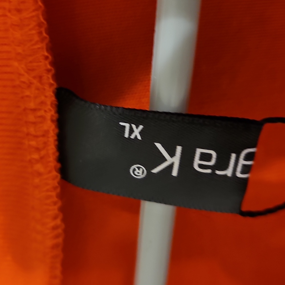 Allegra K Orange V Neck Blouse with Button Detail. NWT - Picture 6 of 7